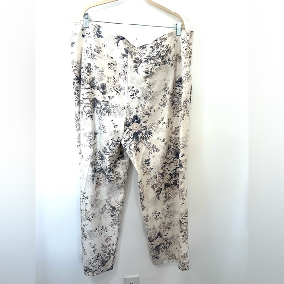 Maeve Black and White Toile pleated pants sz 20W - Picture 3 of 6